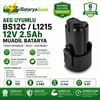BataryaBank AEG BS12C / L1215 Uyumlu 12V 2.5Ah Li-ion Muadil Matkap Bataryası