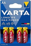 Varta Longlife Max Power AA 4'lü Alkaline Pil | Uzun Ömürlü Kalem Pil