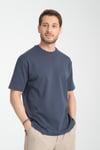 2857 Massimo Erkek Lacivert %100 Supima Pamuk Esnek Kumaş Regular Fit Bisiklet Yaka Tişört