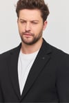 3115 Erkek Siyah Esnek Likralı Pamuk Karışımlı Slim Fit İlkbahar-Yaz Spor Blazer Ceket