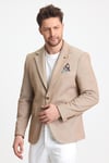 Abrines Erkek Hardal Pamuklu Likralı Esneyen Kumaşlı Slim Fit Spor Blazer Ceket