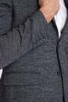 Aimame Erkek Lacivert Mono Yaka Örme Esnek Likralı Kumaş Blazer Ceket
