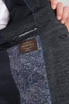 Aimame Erkek Lacivert Mono Yaka Örme Esnek Likralı Kumaş Blazer Ceket