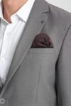 Alfredo Erkek Gri Mono Yaka Keten Desenli Slim Fit Spor Blazer Ceket