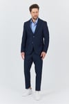 Alfredo Erkek Navy-Lacivert İlkbahar-Yaz Slim Fit 2'li Takım Elbise