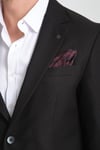 Alfredo Erkek Siyah Mono Yaka Keten Desenli Slim Fit Spor Blazer Ceket