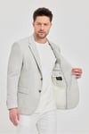 Antony Erkek Açık Gri Polyester Kumaşlı Slim Fit İlkbahar-Yaz Spor Blazer Ceket