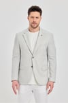 Antony Erkek Açık Gri Polyester Kumaşlı Slim Fit İlkbahar-Yaz Spor Blazer Ceket