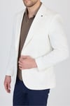 Antony Erkek Beyaz Polyester Kumaşlı Slim Fit İlkbahar-Yaz Spor Blazer Ceket