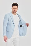 Antony Erkek Buz Mavi Polyester Kumaşlı Slim Fit İlkbahar-Yaz Spor Blazer Ceket