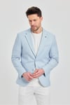 Antony Erkek Buz Mavi Polyester Kumaşlı Slim Fit İlkbahar-Yaz Spor Blazer Ceket