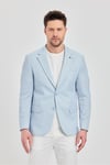 Antony Erkek Buz Mavi Polyester Kumaşlı Slim Fit İlkbahar-Yaz Spor Blazer Ceket