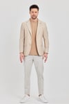 Antony Erkek Camel-bej Polyviskon Kumaşlı Slim Fit İlkbahar-yaz Spor Blazer Ceket