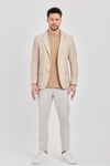 Antony Erkek Camel-bej Polyviskon Kumaşlı Slim Fit İlkbahar-yaz Spor Blazer Ceket