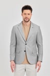 Antony Erkek Lacivert-Gri Polyester Kumaşlı Slim Fit İlkbahar-Yaz Spor Blazer Ceket