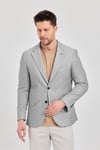 Antony Erkek Lacivert-Gri Polyester Kumaşlı Slim Fit İlkbahar-Yaz Spor Blazer Ceket