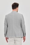 Antony Erkek Lacivert-Gri Polyester Kumaşlı Slim Fit İlkbahar-Yaz Spor Blazer Ceket
