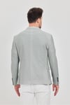 Antony Erkek Siyah-Gri Polyviskon Kumaşlı Slim Fit İlkbahar-Yaz Spor Blazer Ceket