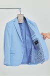 Arunte Erkek Buz Mavi Mono Yaka Slim Fit Blazer (Büyük Beden - Battal)