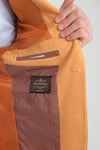 Arunte Erkek Kiremit Armürlü Ince Dört Mevsim Giyilebilir Slim Fit Blazer Ceket