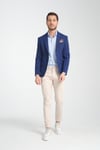 Arunte Erkek Parlement Keten Görünümlü Ince Dört Mevsim Giyilebilir Slim Fit Blazer Ceket
