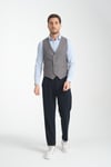 Basic Kruvaze V Yaka Slim Fit Yelek