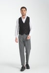 Basic Kruvaze V Yaka Slim Fit Yelek