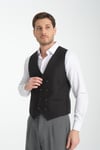 Basic Kruvaze V Yaka Slim Fit Yelek