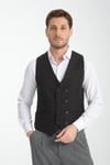 Basic Kruvaze V Yaka Slim Fit Yelek
