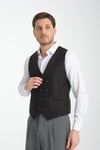 Basic Kruvaze V Yaka Slim Fit Yelek