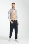 Basic Kruvaze V Yaka Slim Fit Yelek