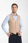 Basic Kruvaze V Yaka Slim Fit Yelek