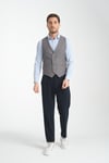 Basic Kruvaze V Yaka Slim Fit Yelek