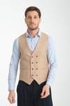 Basic Kruvaze V Yaka Slim Fit Yelek