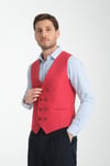 Basic Kruvaze V Yaka Slim Fit Yelek