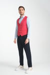 Basic Kruvaze V Yaka Slim Fit Yelek