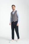 Basic Kruvaze V Yaka Slim Fit Yelek