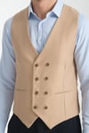 Basic Kruvaze V Yaka Slim Fit Yelek