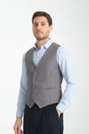 Basic Kruvaze V Yaka Slim Fit Yelek