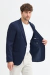 Belarus Erkek Koyu Lacivert Poliviskon Kumaşlı Spor Slim Fit Blazer Ceket