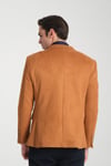Bernando Erkek Turuncu Süet Yaz-Kış 4 Mevsim Slim Fit Spor Blazer Ceket