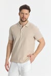 Boggee Pedso Erkek Bej İtalyan Yaka Çekmez Likralı %100 Pamuklu Kumaş Slim Fit Polo Yaka Tişört