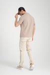 Boggee Pedso Erkek Camel İtalyan Yaka Çekmez Likralı %100 Pamuklu Kumaş Slim Fit Polo Yaka Tişört