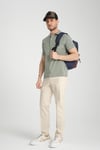Boggee Pedso Erkek Yeşil İtalyan Yaka Çekmez Likralı %100 Pamuklu Kumaş Slim Fit Polo Yaka Tişört
