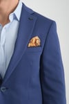 Bortolo Erkek Lacivert Örme Esneyen Likralı Mono Yaka Slim Fit Spor Blazer Ceket