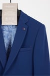 Bortolo Erkek Saks Örme Esneyen Likralı Mono Yaka Slim Fit Spor Blazer Ceket