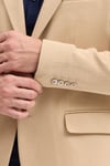 Brando Erkek Camel Kendinden Desenli Slim Fit Pamuklu Likralı Esneyen Kumaşlı Blazer Ceket