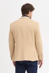 Brando Erkek Camel Kendinden Desenli Slim Fit Pamuklu Likralı Esneyen Kumaşlı Blazer Ceket