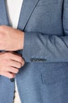 Caloger Erkek Lacivert 4 Mevsim Giyilebilir Poliviskon Kumaşlı Spor Blazer Ceket