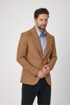 Classo Erkek Camel Slim Fit Sivri Yaka Kendinden Desenli Blazer Ceket